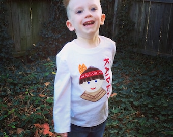 Personalized Indian Boy Thanksgiving Shirt