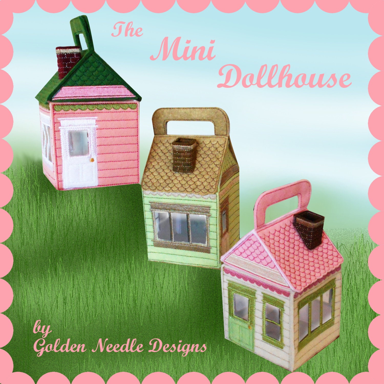 Mini Dollhouse Machine Embroidery Designs