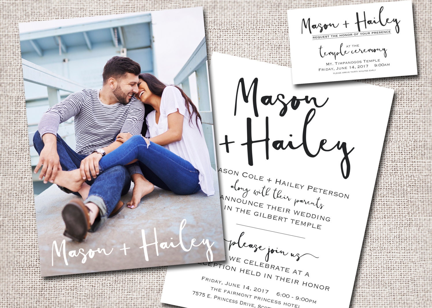 LDS Wedding Invitation Photo wedding invitation wedding