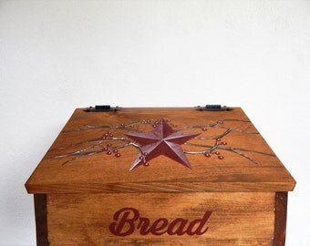 Bread Box, Wooden Bread Box, Primitive Bread Box, Primitive Decor, Primitive Kitchen, Farmhouse Decor, Country Decor, Storage for bread