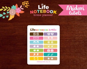 The Life Notebook Planner STICKERS DOWNLOADS by KellyBangsCreative