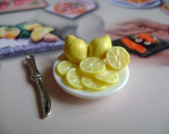 Dollshouse Food , lemon platter