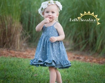 Felicity Dress & Top, PDF Sewing Pattern, girls maxi dress, baby sewing pattern, girls dress pattern, dress pattern pdf, vintage twirl dress