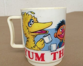 Vintage Plastic Sesame Street Cup