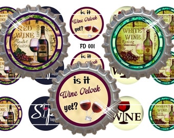 Boston Warehouse Set Of 6 Wine And Cheese Wine Charms - Hand-Painted Metal Rings For Party Glasses - View #5
