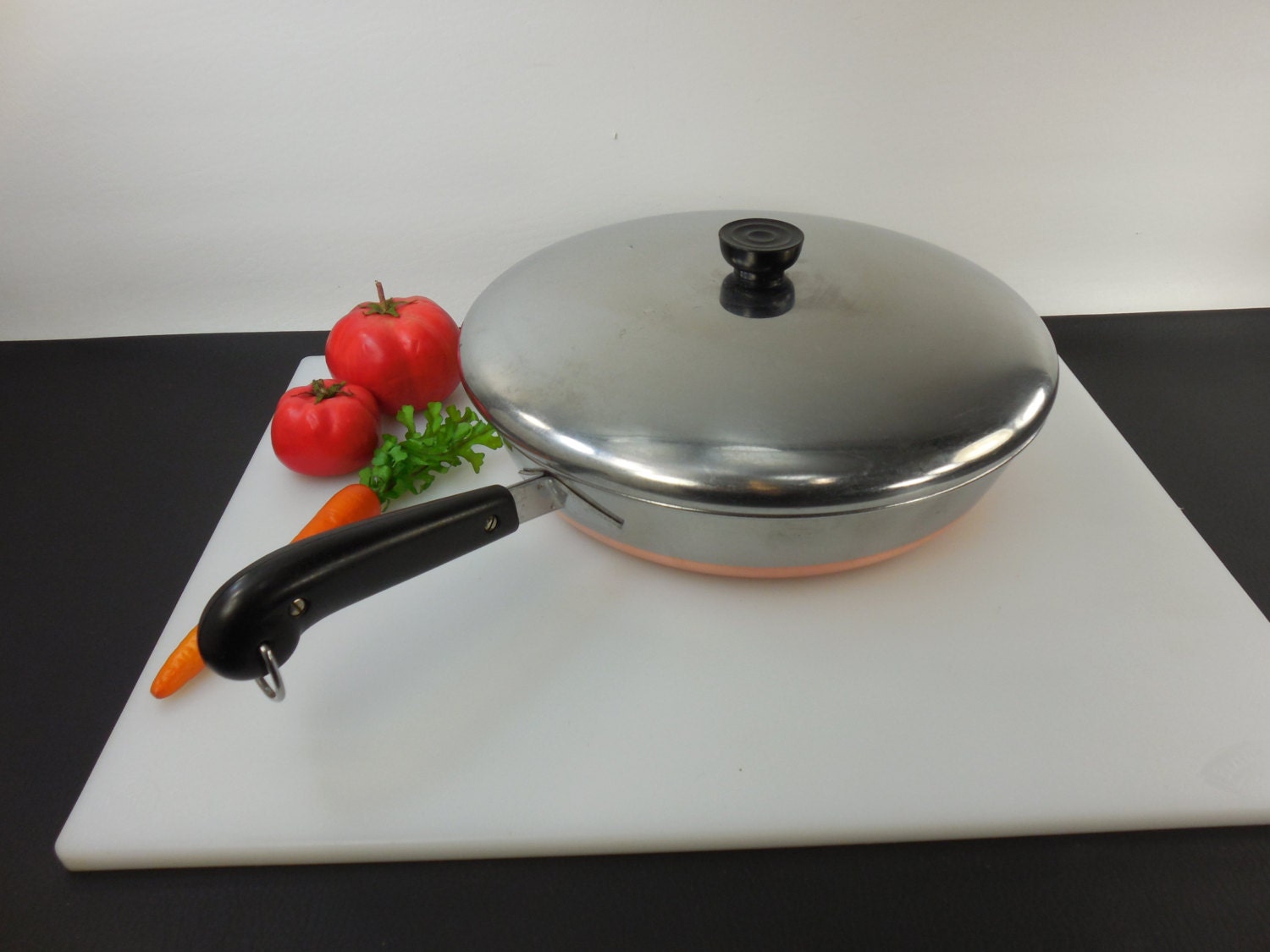 Revere Ware Large 12 Skillet Fry Pan & Lid Chicken