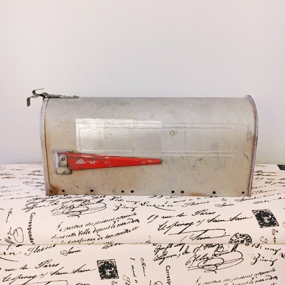 Vintage Galvanized Steel Mailbox