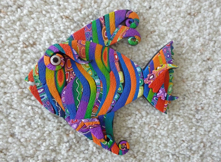 Special Order for Bette Patchwork Rainbow Fish Wall Art