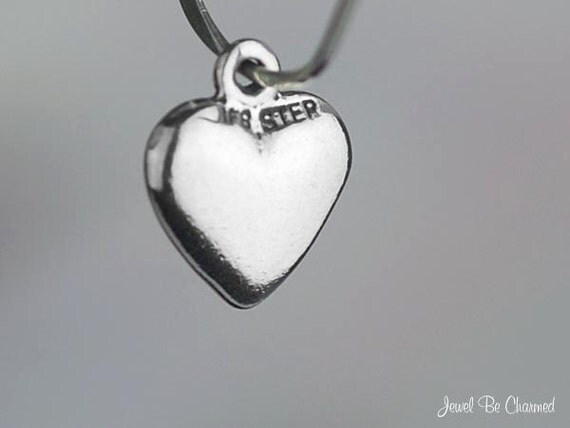 Miniature Sterling Silver Heart Charm Hearts Love Small Tiny