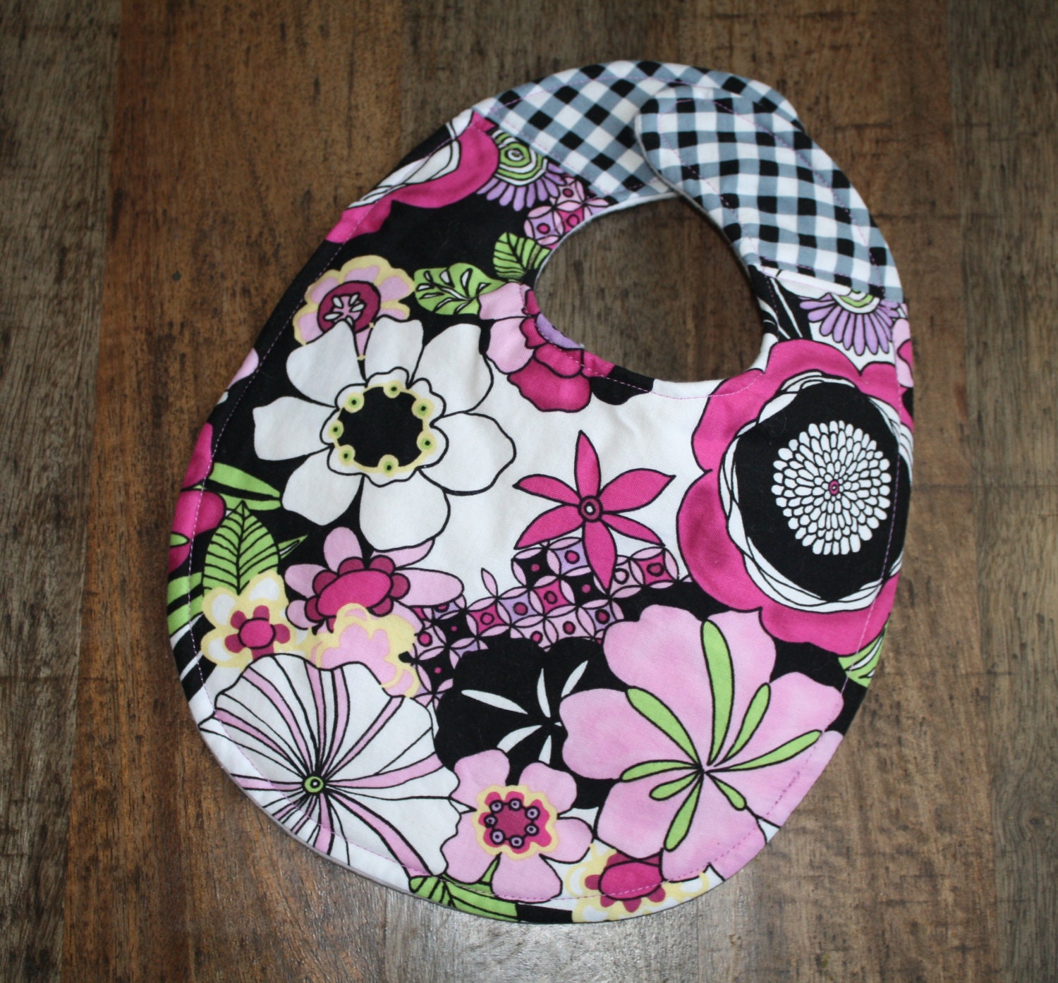 SALE Baby Bib Baby Girl Teething Bib Flowers & by PreciousandPink