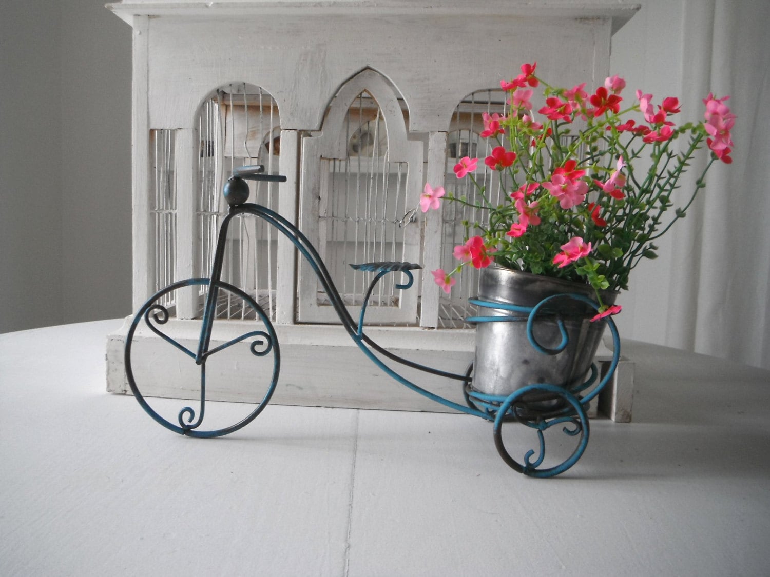 bike planter plant holder bike decor indoor outdoor by ShabbyRoad