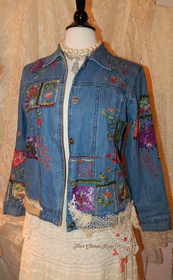 Items similar to OOAK RePurposed Denim Jacket on Etsy