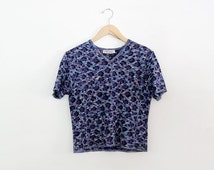 SALE vintage YSL top, Yves Saint Laurent blue shirt