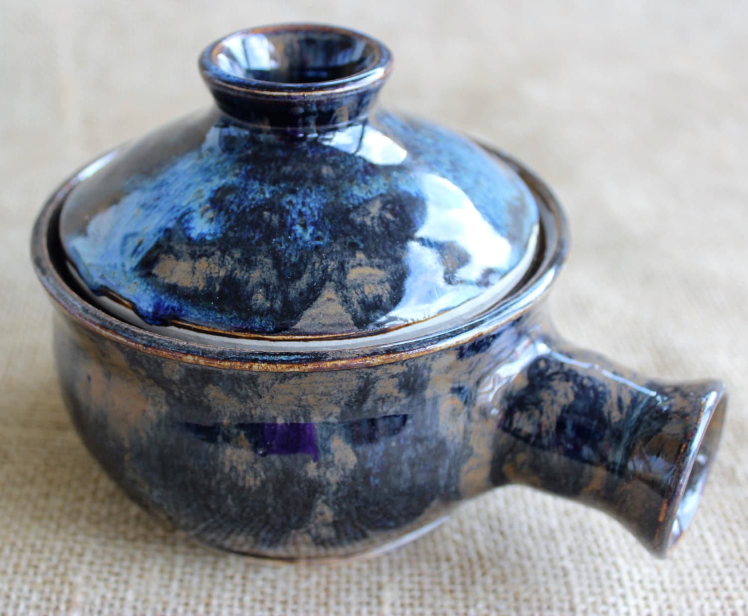 Microwave ceramic egg cooker wheel thrown pottery made to