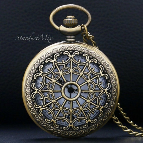 Steampunk pocket WATCH,necklace pocket watch,vintage retro bronze Necklace,Victorian locket pendant charm,pocket watch,necklace watch by StardustMix steampunk buy now online