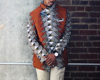 African clothing, Ankara Men Blazer, African Print Jacket, men Blazer/Jacket, African Men Suit/Blazer, African fashion, Men's Jacket