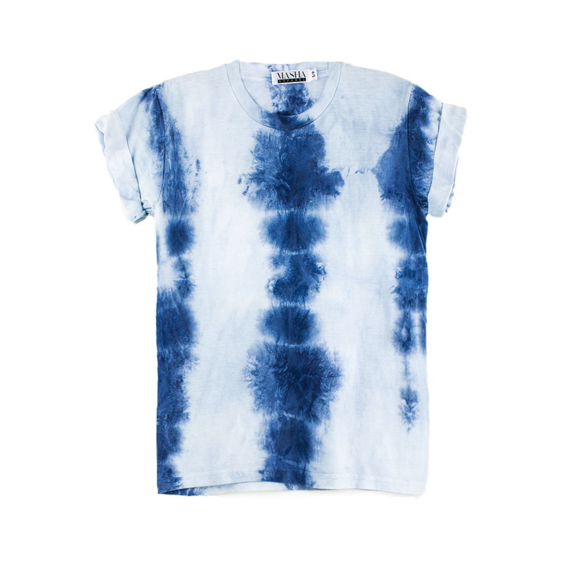 indigo and white shirt