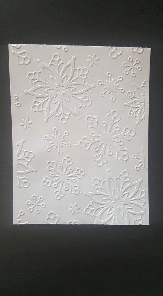 Embossed Christmas SnowflKE Card stock