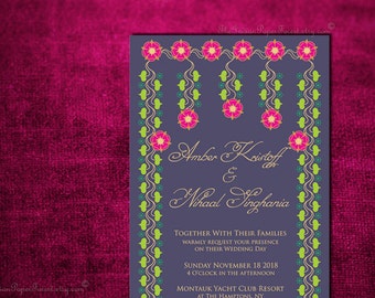 Indian Wedding Invitation Sets Cards by TheIndianPaperForest