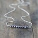 Tiny Gray Pearl Silver Necklace / Iridescent Freshwater Pearl Nuggets and Sterling Silver Chain