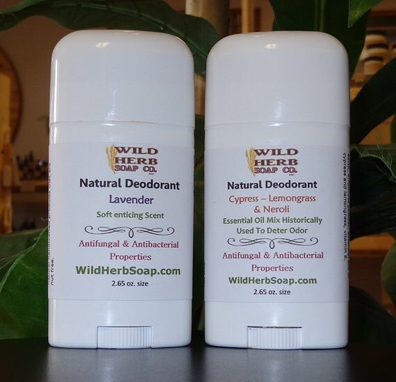 DEODORANT NATURAL NO Baking Soda Won't clog pores by WildHerb