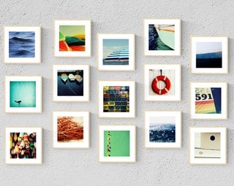 nautical prints // nautical decor // beach art set // - set of fifteen nautical art photography prints