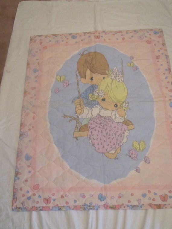 precious-moments-pink-baby-quilt-finished-with-hand-made-seam