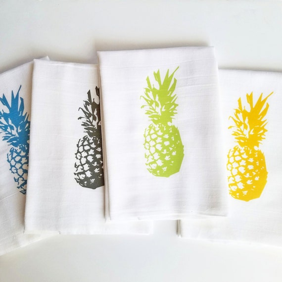 Pineapple Kitchen Tea Towel Tropical Flour Sack Towel