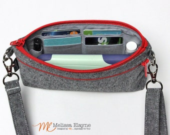 Football Stadium Purse, Medium Crossbody Bag, 5" x 8" x 1"