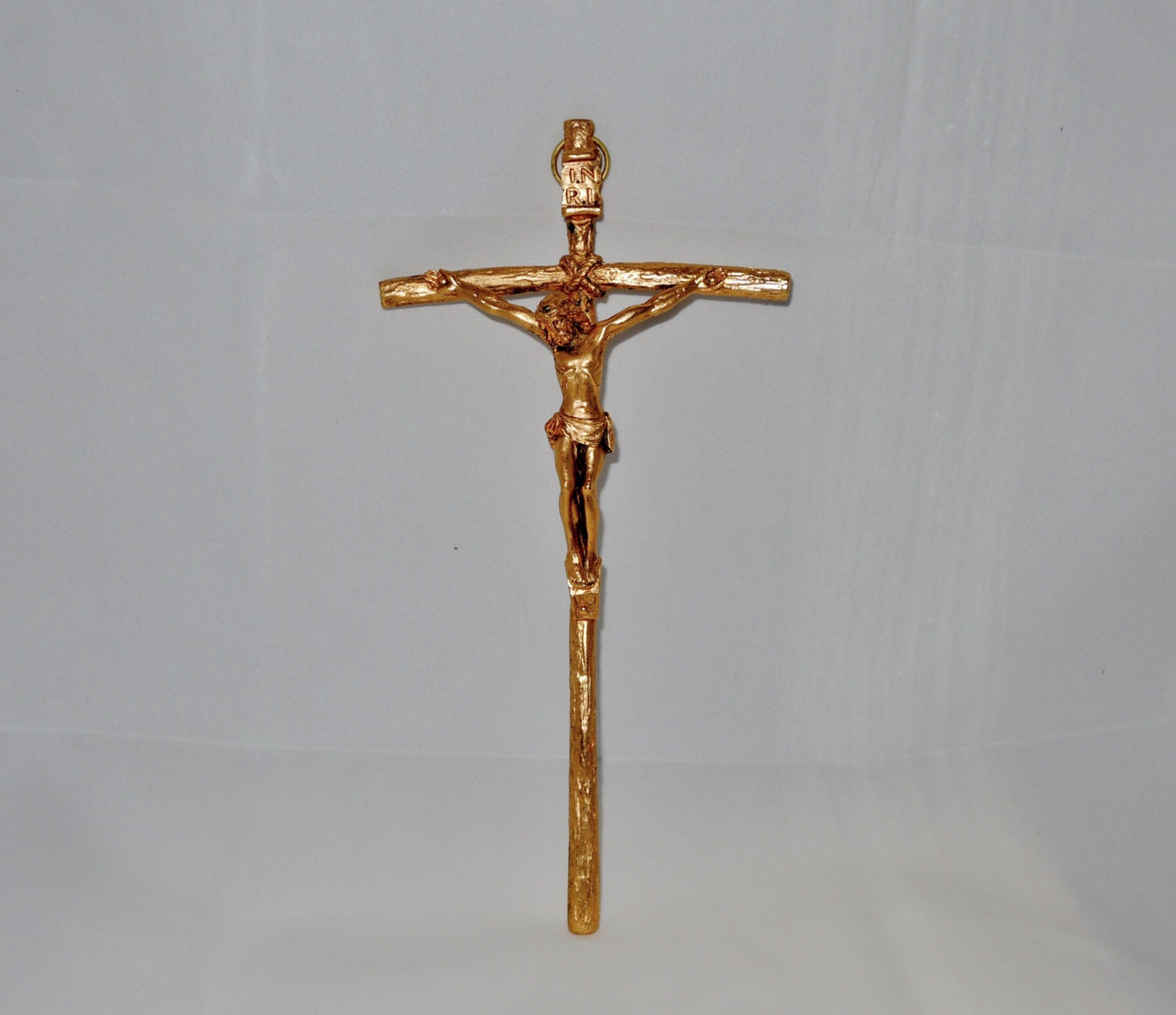 Gold Tone Wall Crucifix 8 Cross Made in Italy