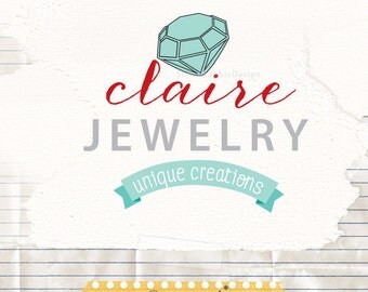 Gem logo design - watermark logo - Jeweley Logo - Premade logo design