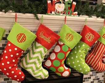 Christmas Stockings Christmas Stocking Christmas Stockings Personalized Christmas Stocking 16 Patterns Availble