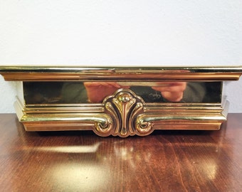 GOLD SHELF Hollywood Regency Decorative Shelf