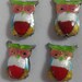 4 Beads - Cloisonne colorful owl beads