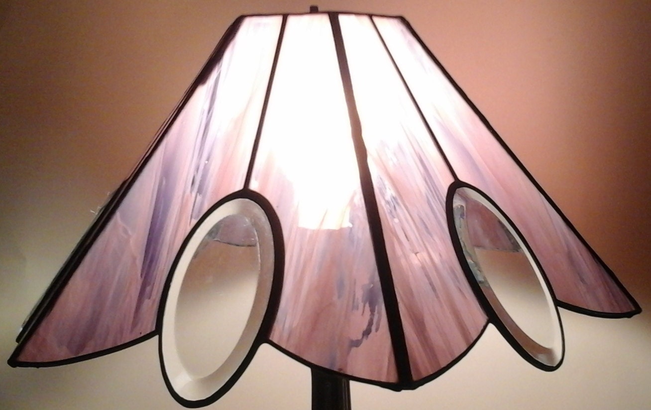 Stained Glass with Oval Bevels Lamp Shade