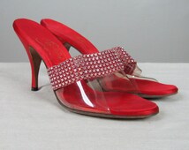 red satin slippers
