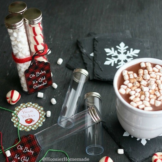 6" Round Favor Tubes ~ Hot Cocoa Tubes ~ Candy Tubes (set of 6) ~ As Seen On Hoosier Homemade~ Il_570xn