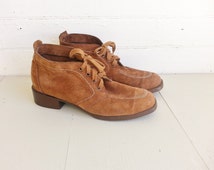 vintage suede ankle boots