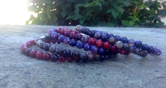 Multicolor Faceted Agate Beaded Bracelets