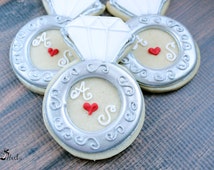 wedding ring cookie favors