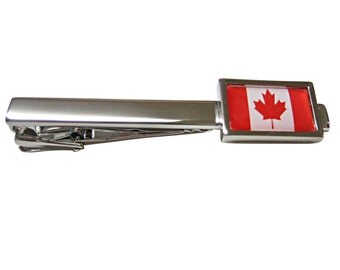 Canadian Flag Square Tie Clips