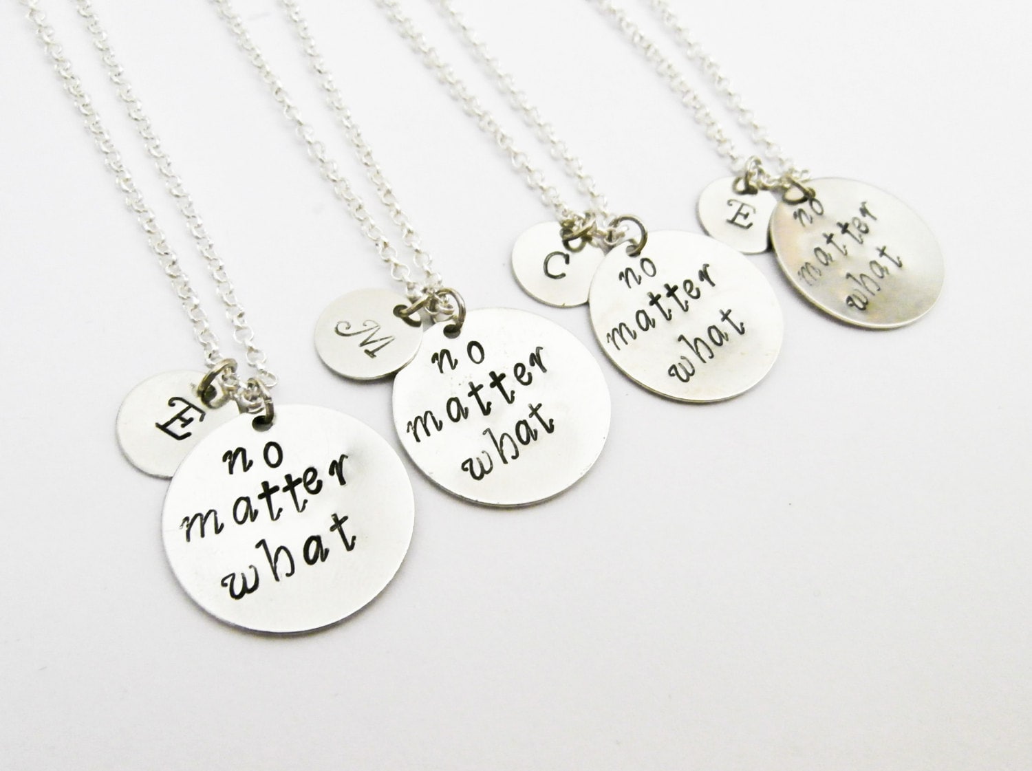 4 best friend necklace no matter WHAT initial necklace
