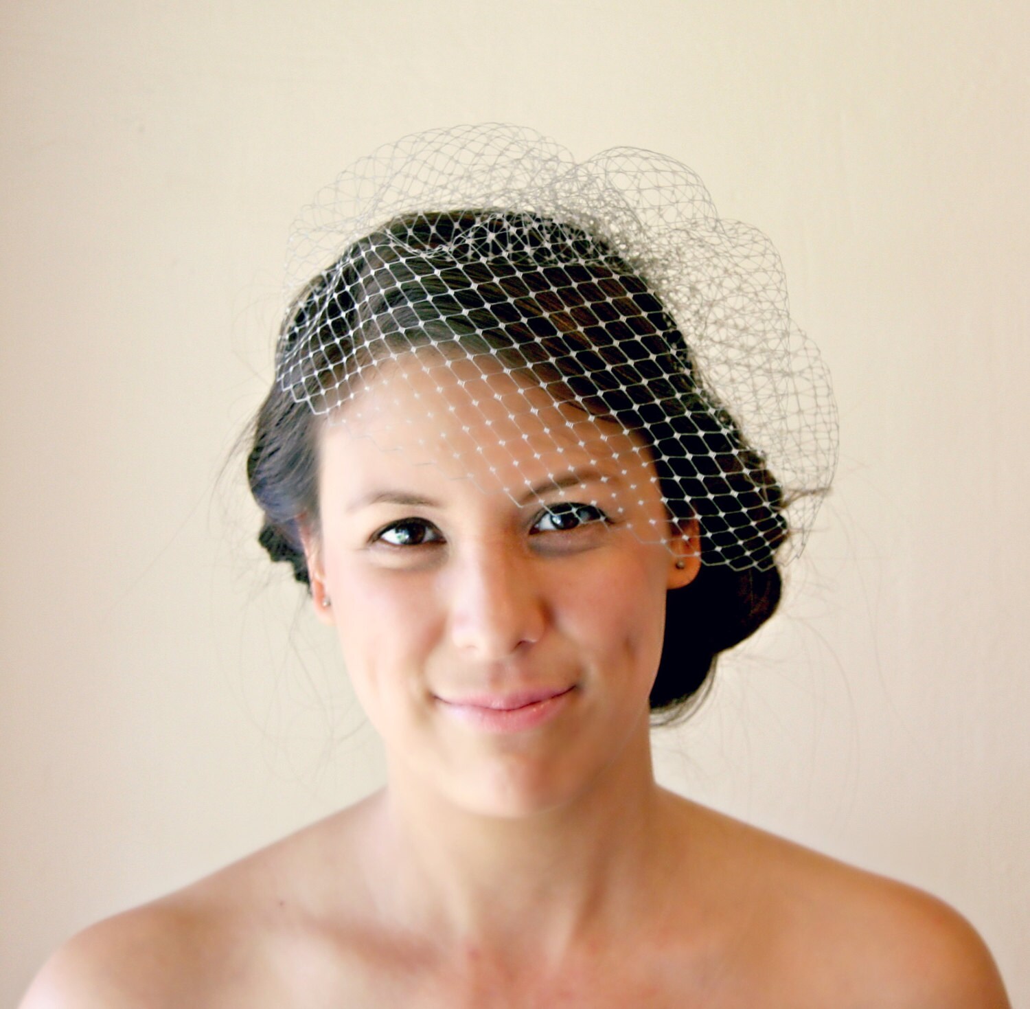 Grey Birdcage Veil Grey Veil Grey Wedding Veil Grey Bridal