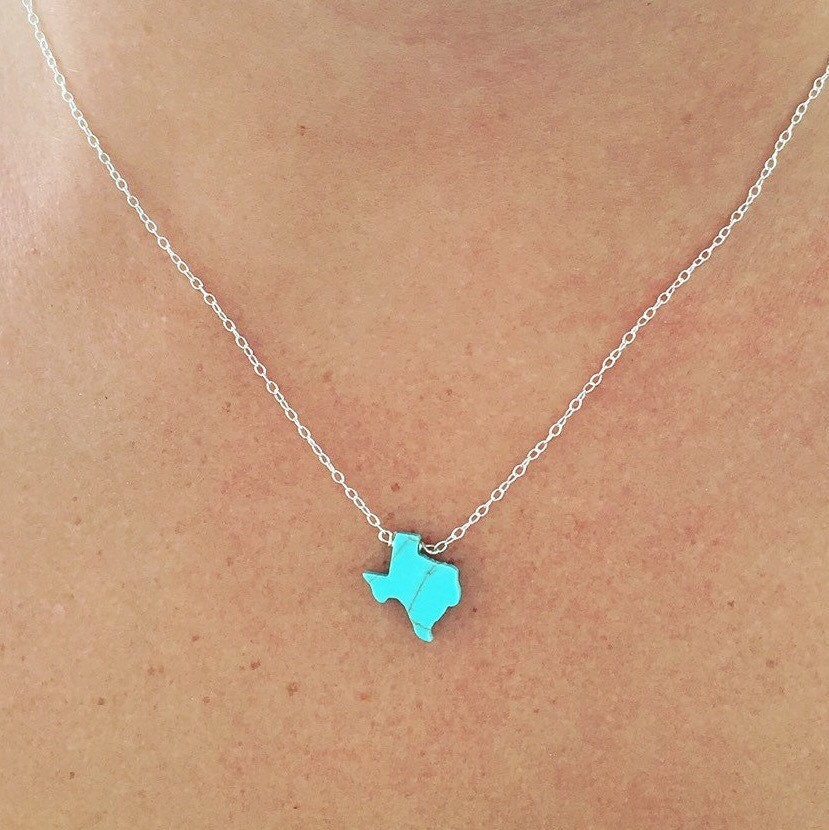 Turquoise Texas Necklace // Turquoise Layering Necklace