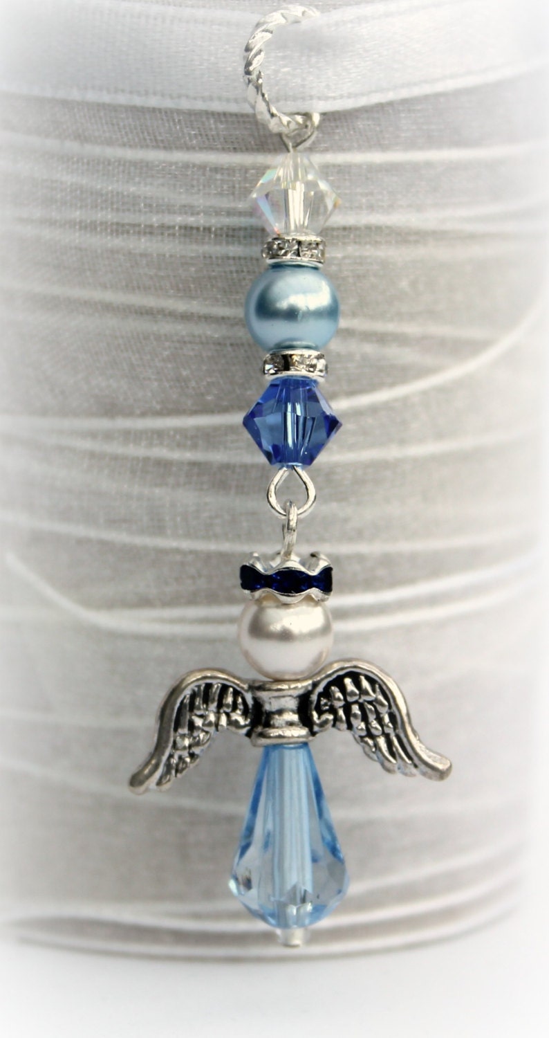 Something Blue Bouquet Charm Wedding Gift Bridal by WillowPath