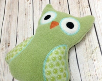 Owl Stuffed Toy - Owl Plush - Owl Toy - Baby Hoot Owl - Green Owl