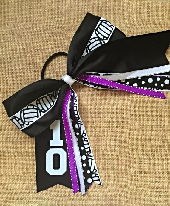 Custom Sport Volleyball Hair Bow Personalized Team Volleyball