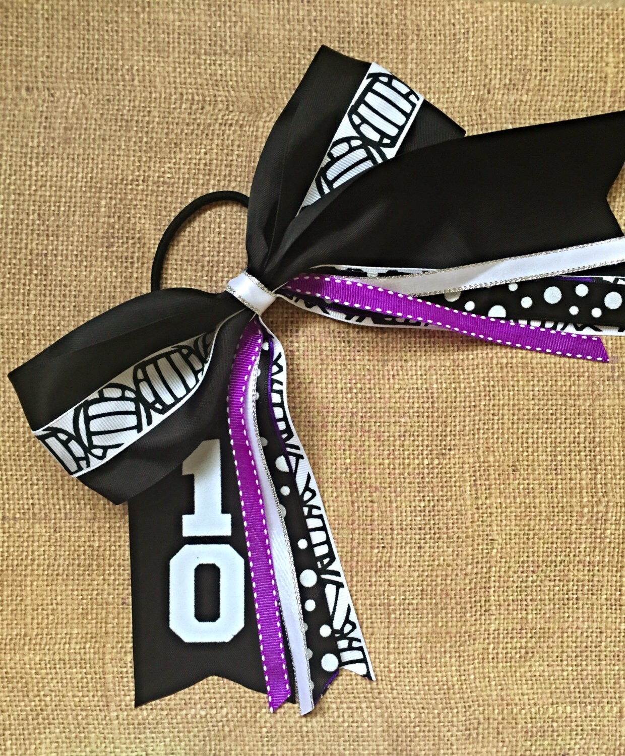 Custom Sport Volleyball Hair Bow Personalized Team Volleyball