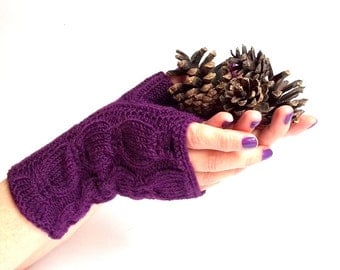 Knit Fingerless Gloves. Knitted Gloves. Short Gloves. Knitted Wrist Warmers. Knit Arm Warmers. Pick Your Color.