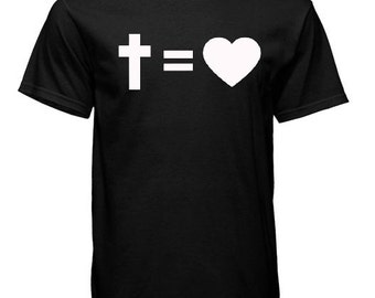 cross equals love shirt